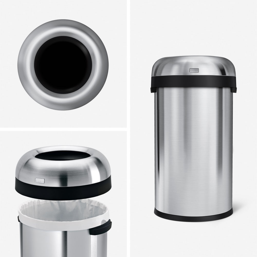 GuestSupply US | Simplehuman 60 Liter Bullet Open Trash Can